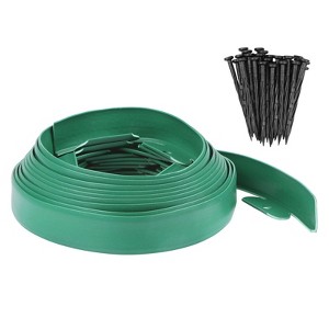 Unique Bargains Plastic Flower Beds Garden Lawn Edging with Spikes 1 Set - 1 of 4