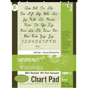 Ecology Recycled Chart Pad, 1 Inch Ruled, 24 x 32 Inches, 70 Sheets - 1 of 3