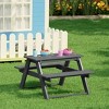 WestinTrends Malibu Outdoor Patio Kids HDPE Plastic Picnic Bench Table - 2 of 4