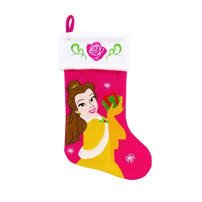 Disney Beauty and the Beast Belle Christmas Stocking Pink