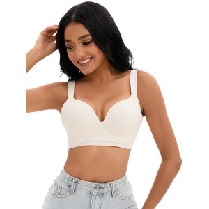 INSPIRE CHIC Women's Wirefree U Back Adjustable Straps Comfort Push Up Bras - 1 of 4