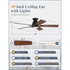 Arceso 46-Inch Ceiling Fan with Light and Remote Control, 6-Speed, Flush Mount for Indoor Use - 2 of 4