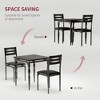 Dining Table Set for 2, 3 Piece Dining Table and Chairs Set of 2 - 3 of 4