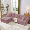 Mjkone 2-Pcs Free Combination Modular Sectional Sofas with Deep Seat,Corduroy L-Shaped Sofa with Chaise Lounge - 3 of 4