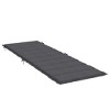 vidaXL Sun Lounger Cushion Sunbed Seating Pad Outdoor Patio Garden Fabric - Melange Anthracite - 4 of 4