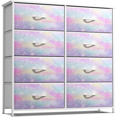 Sorbus 8 Drawers Dresser- Storage Unit with Steel Frame, Wood Top, Fabric Bins - for Bedroom, Closet, Office and more