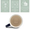 Elanze Designs Pick Your Poison Two Toned Ombre Matte Navy Blue and White 12 ounce Ceramic Stoneware Coffee Cup Mug - 3 of 4