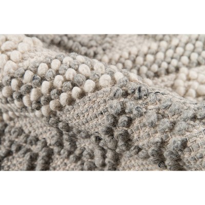 Southwest Elegance Hand-Tufted Wool Rug in Blue Geometric, 5' x 7'