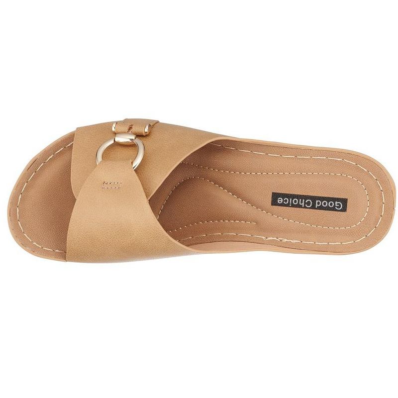 GC Shoes Bay Hardware Comfort Slide Wedge Sandals, 4 of 9
