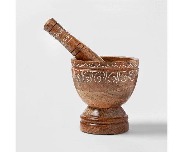 Cravings by Chrissy Teigen Mango Wood Mortar & Pestle Set