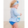 RuffleButts Baby Girls UPF50+ Princess Long Sleeve Bow Skirted One Piece Swimsuit - 4 of 4