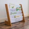 Humble Crew Kids' Journey L-Shaped 4 Tier Bookshelf White/Natural: MDF Frame, 24" Height, 4 Shelves, Ages 2+ - 4 of 4