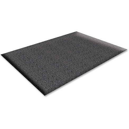 Choice 3' x 5' Black Rubber Straight Edge Anti-Fatigue Floor Mat - 3/4  Thick