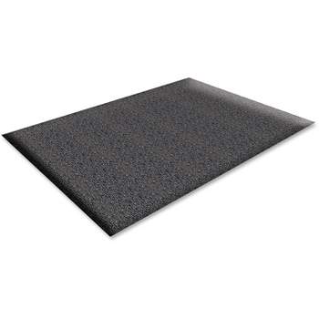 3'x10' Rectangle Solid Rubber Floor Mat Black - Genuine Joe