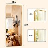 Beautyolove 64"L x 21"W Rounded Corner Aluminum Frame Full Body Floor Mirror - 2 of 4