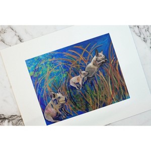 The Pink Picket Fence - Hand-Signed Art Print “Of Flying Pigs” – 20x16 Matted Wall Art – Fine Art Reproduction from Oil Painting by Kallen - 1 of 4