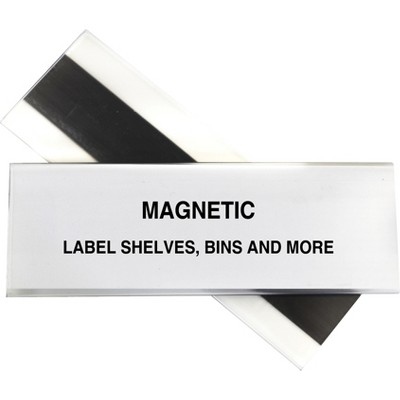 C-Line Label Holder Magnetic f/ Shelf/Bin 2"x6" 10/BX Clear 87247