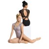 Women's Leotard Danz N Motion Yasmin 23113A Cap Sleeve Lace and Cross Back - 3 of 4