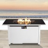 Mondawe 25" H x 42" W Outdoor Stainless Steel Fire Pit Table with Lid, 50,000 BTU Output - 2 of 4