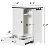 BENCMATE Pet Bowl Hidden Bowls Feeding Station, Organizational Space for Pet Food and Accessories in Kitchen, Living Room, White, 35.62"*17.32"*7.28" - 3 of 4