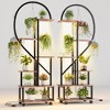 2 Pack 6 Tier Indoor Plant Stand with Grow Lights Metal Plant Stand with Wheels - 2 of 4