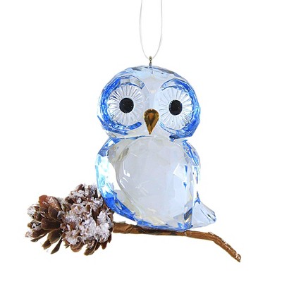Crystal Expressions 3.0 Inch Pinecone Owl Ornament Faceted Bird Tree Ornaments