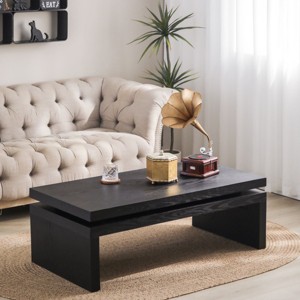 47" Modern Rectangular Coffee Table with Floating Top Design, Minimalist Center Table for Living Room, Apartment, or Office-Panipeachy - 1 of 4