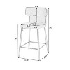 NicBex 28" Counter Height Bar Stools,Bar Stools Set of 2 with Metal Footrest,Island Chairs with PU Leather,Stool Chairs for Home Bar & Dining - 3 of 4