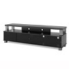 Sonax Bromley 2 Tier Ravenwood TV Stand for TVs up to 80" Black: Modern Media Console with Cable Management - 4 of 4