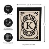 Evergreen Flag Cambridge Chic Letter K Monogram Applique Garden Flag - 12.5" Wide x 18" High - 3 of 4
