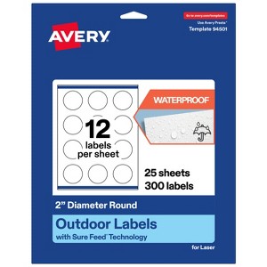 Avery Outdoor Waterproof Labels, 2" Diameter Round - 1 of 4