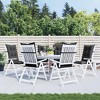vidaXL Highback Chair Cushion Set of 6 Melange Anthracite - 4 of 4