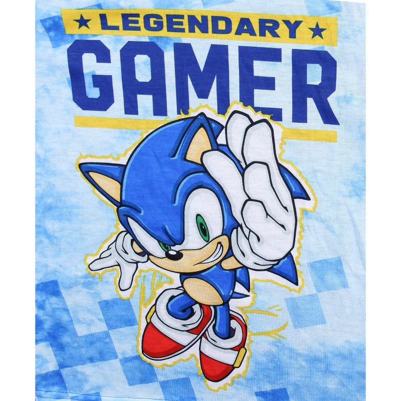 Sonic The Hedgehog Pajamas Boys Legendary Gamer Two Piece Kids Pajama Set, 3 of 7