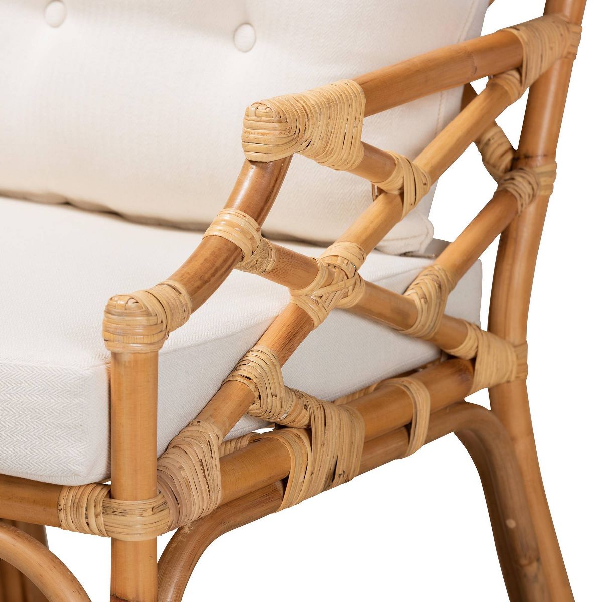 Sonia Rattan Armchair Natural/White - bali & pari - thumbnail 6