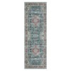 Washable Vintage Printed Rug Non Slip Low Pile Rug Soft Throw Floor Cover Foldable Indoor Carpet for Living Room Bedroom Playroom Nursery - 4 of 4