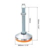 Unique Bargains Carbon Steel Non-Skid Adjustable Furniture Table Feet Leveling Feet 2 Pcs - 2 of 4
