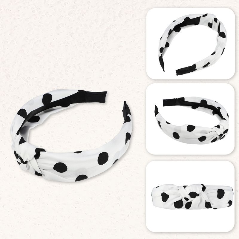 Unique Bargains Women's Polka Dot Knotted Headband 1 Pc, 5 of 7