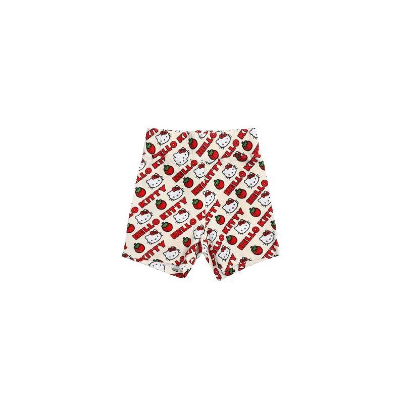 Hello Kitty Strawberries Waffle Knit White Bike Shorts, 1 of 3