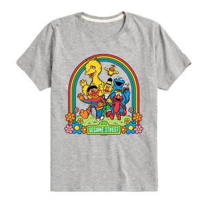 Boys' - Sesame Street - Sesame Street Rainbow Short Sleeve Graphic T-Shirt - 1 of 4