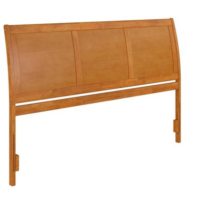 AFI Furnishings Portland King Sleigh Solid Wood Panel Headboard in Light Toffee