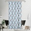 Modern Geometric Shower Curtain, Poly-Cotton Blean with Quatrefoil Design for Bathroom - 2 of 4