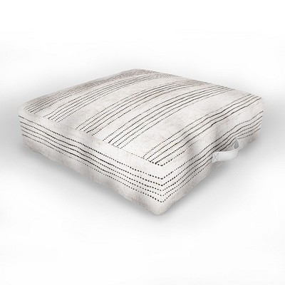 Holli Zollinger LINEN STRIPE RUSTIC Outdoor Floor Cushion - Deny Designs