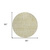 Beige And Tan Striped Washable Indoor Outdoor Area Rug - 3 of 4