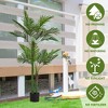 Kumasinova Artificial Palm Tree, Double-Stem Loose Tail, 18-Leaf Potted Fake Plant, Maintenance-Free Artificial Plants Indoor/Outdoor - 2 of 4