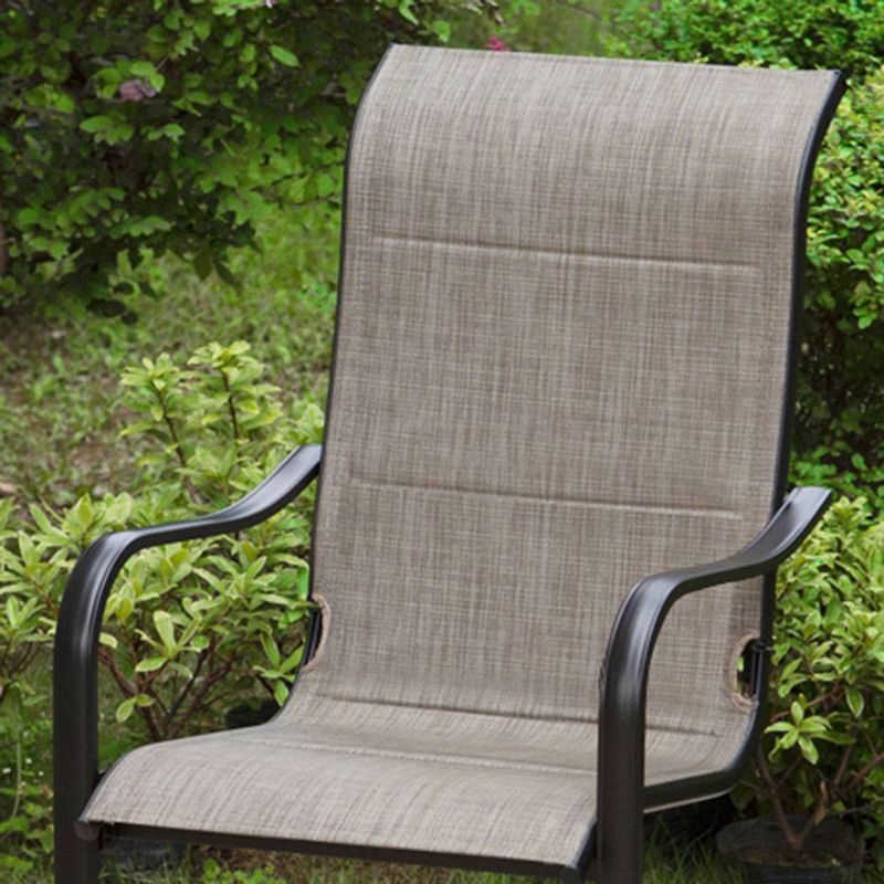 2pk Steel Patio Padded Sling C-Spring Arm Chairs - Captiva Designs, 3 of 8