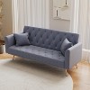 NicBex 71 Inch Velvet Convertible Love Seat Sofa Retro Style Upholstered Sofa Couch for Small Living Room,Bedroom - 4 of 4