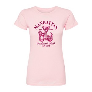 Women's - Instant Message - Manhattan Cocktail Club Fitted Graphic T-Shirt - 1 of 2