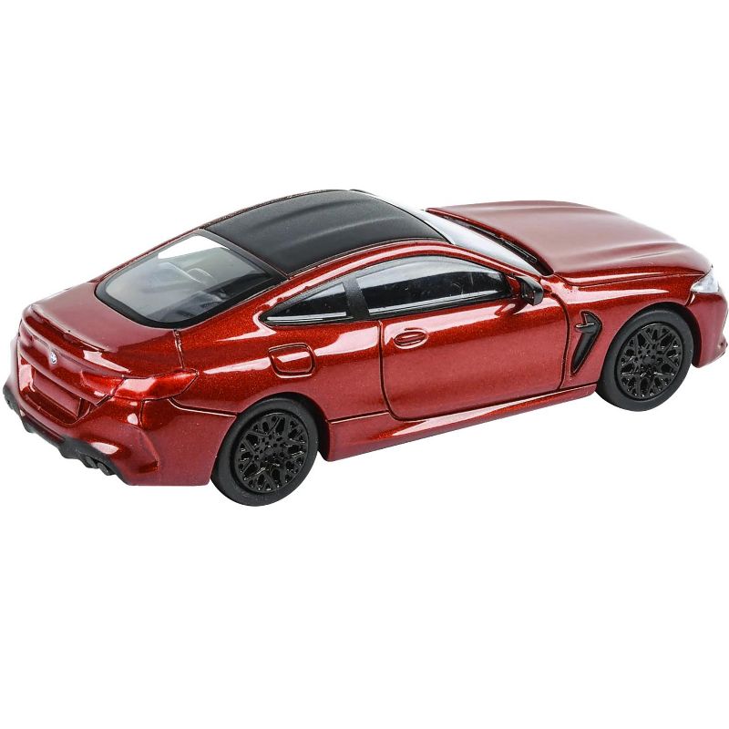 BMW M8 Coupe Motegi Red Metallic with Black Top 1/64 Diecast Model Car by Paragon, 3 of 4