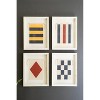 Wall Art, Framed Canvas Nautical Flags Under Glass - Set of 4 Coastal Prints, 24"H by Kalalou - 2 of 3