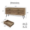RISOKEYS Drawer Dressers Bedroom Furniture Large Storage Tower Unit, Dresser for Bedroom,Spacious and Stylish Closet,Hallway,Rustic Walnut - 3 of 4